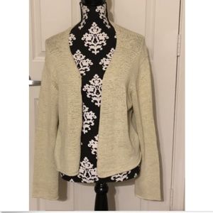 Eileen Fisher open front cropped cardigan
